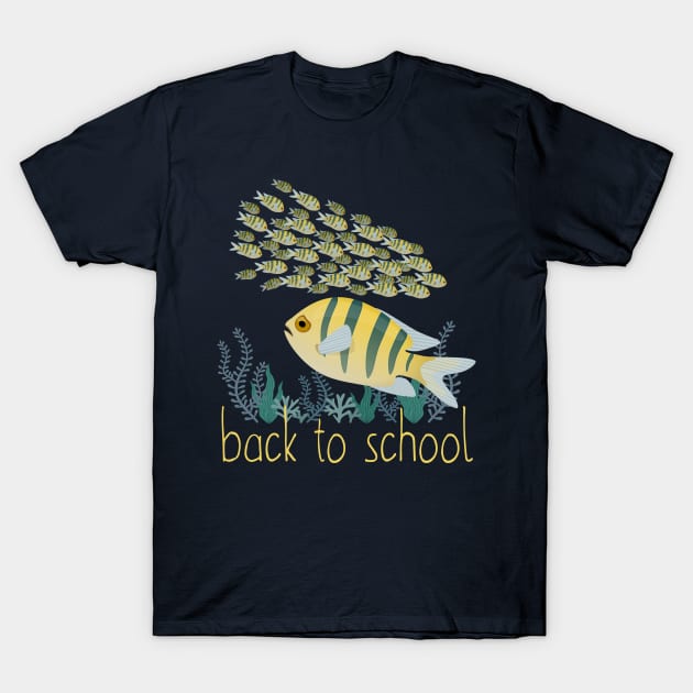 Back to school sad fish pun T-Shirt by Tefra